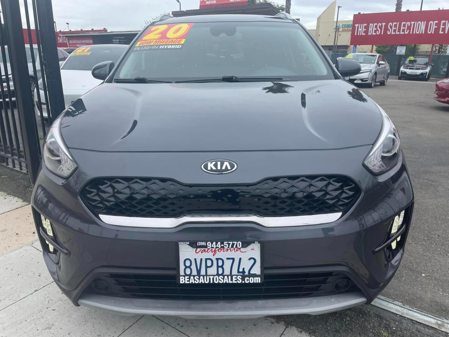 2020 DARK GRAY /BLACK Kia Niro Plug In Hybrid (KNDCM3LD0L5) , located at 744 E Miner Ave, Stockton, CA, 95202, (209) 944-5770, 37.956863, -121.282082 - PLUS TAXES AND FEES - Photo#1